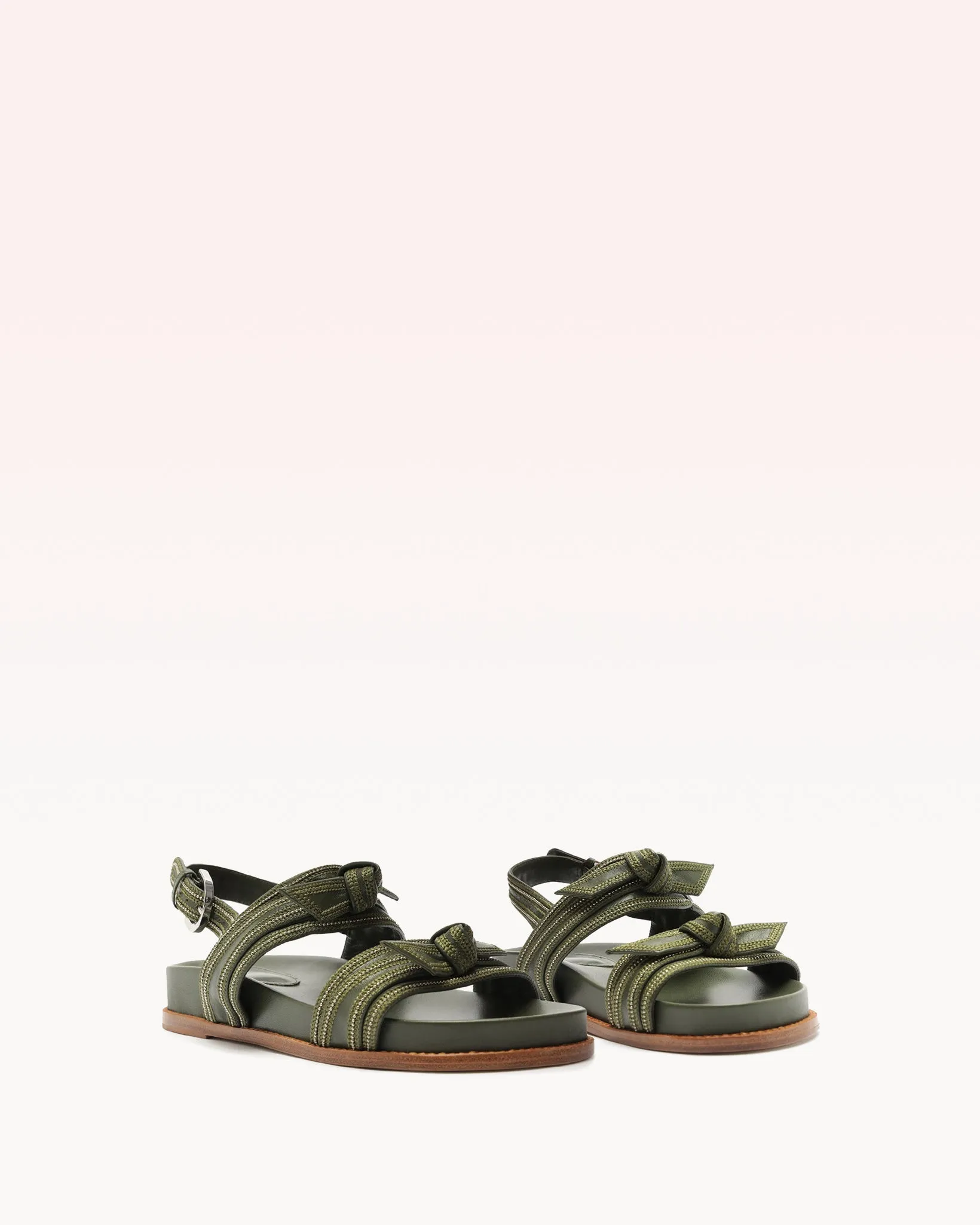 Clarita Sport Sandal Embroidery Sage Leaf