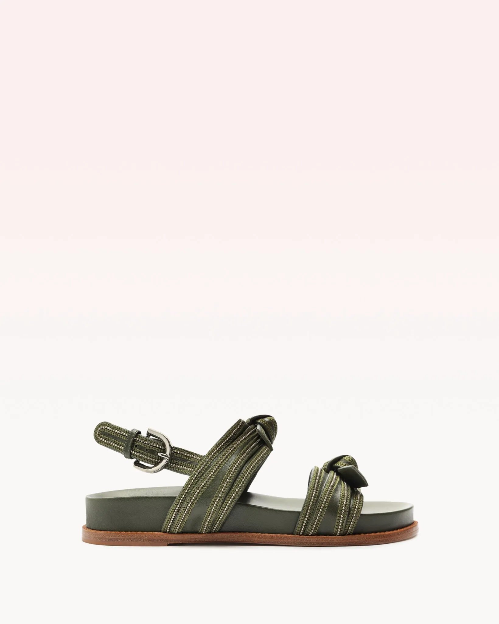 Clarita Sport Sandal Embroidery Sage Leaf