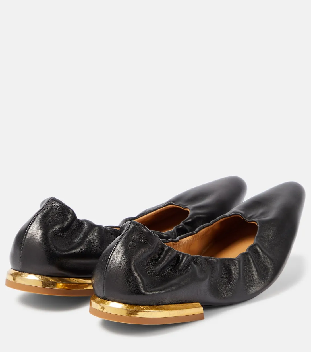 Dries Van Noten leather ballerinas, black