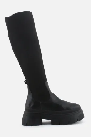 European Brand Stretchable Thigh High Boots | Textile