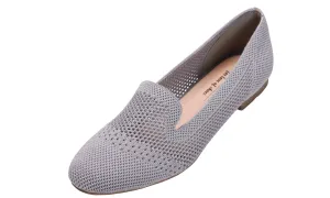 Feversole Women's Woven Fashion Breathable Knit Flat Shoes Grey Loafer