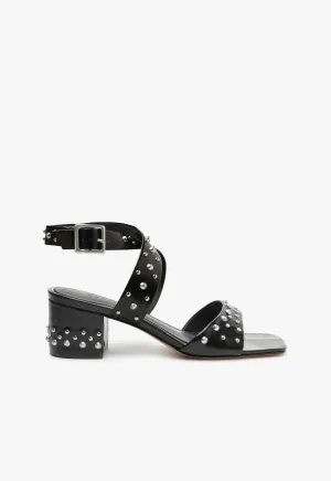 Lizzy Mid Block Leather Sandal