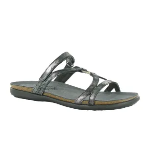 Naot Carmen Slide Sandal (Women) - Metallic Onyx Leather