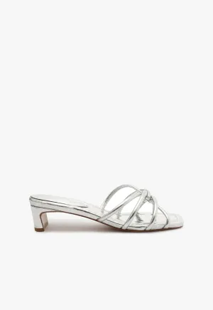 Rachel Mule Metallic Leather Sandal