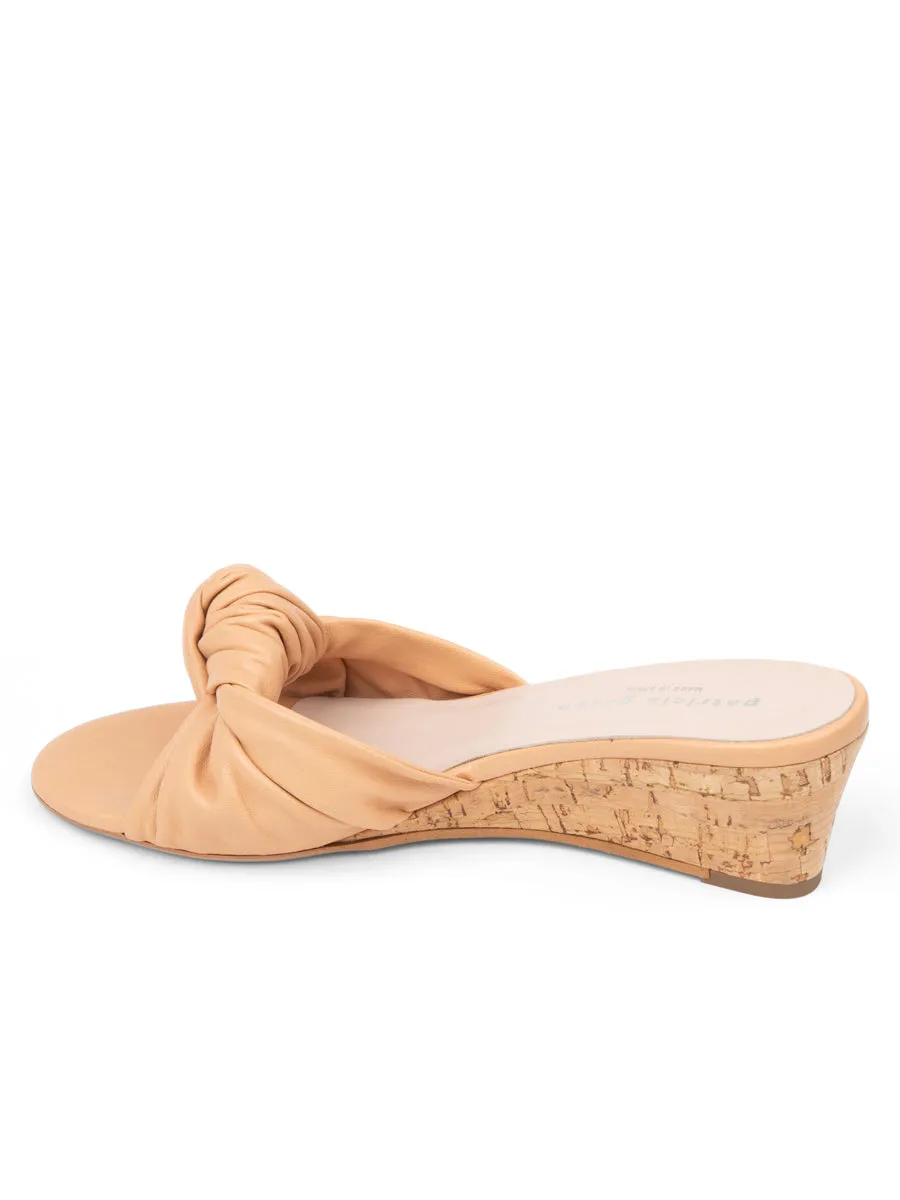 Savannah Knotted Bow Cork Wedge