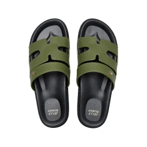 Sena Plain Flat Sandals Green