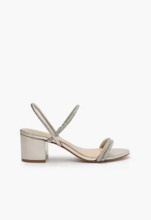 Whiteley Block Metallic Leather Sandal